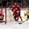 TORONTO, CANADA - DECEMBER 31: Sweden's Adam Brodecki #20 looks for a scoring chance against Switzerland's Ludovic Waeber #1 while Jason Fuchs #12, Michael Fora #2 and Lucas Wallmark #23 look on during preliminary round action at the 2015 IIHF World Junior Championship. (Photo by Andre Ringuette/HHOF-IIHF Images)

